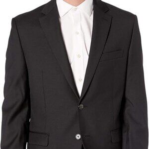 Lauren Ralph Lauren Lattimore Black Plain Blazer w/striped lining 46R EUC